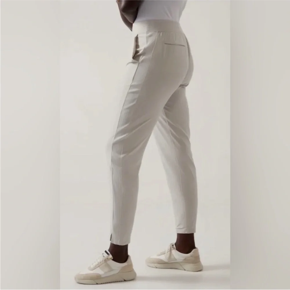 NWT Athleta Brooklyn Ankle Pant Light Tan / Ecru Size 10 - Picture 15 of 16